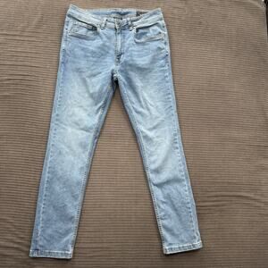 The Perfect Jean Men 30/30 (30/29 Measured) Blue Cotton Skinny Fit Designer.